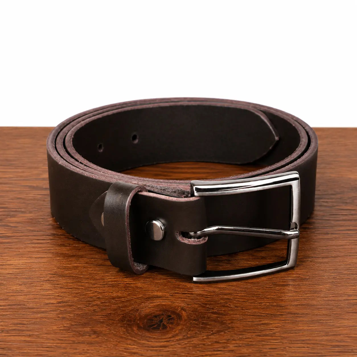 Ceinture en cuir chocolat pleine fleur 35mm faite main pour homme. Robuste. Cadeau personnalisé. Cadeau homme. Cadeau fête des pères.