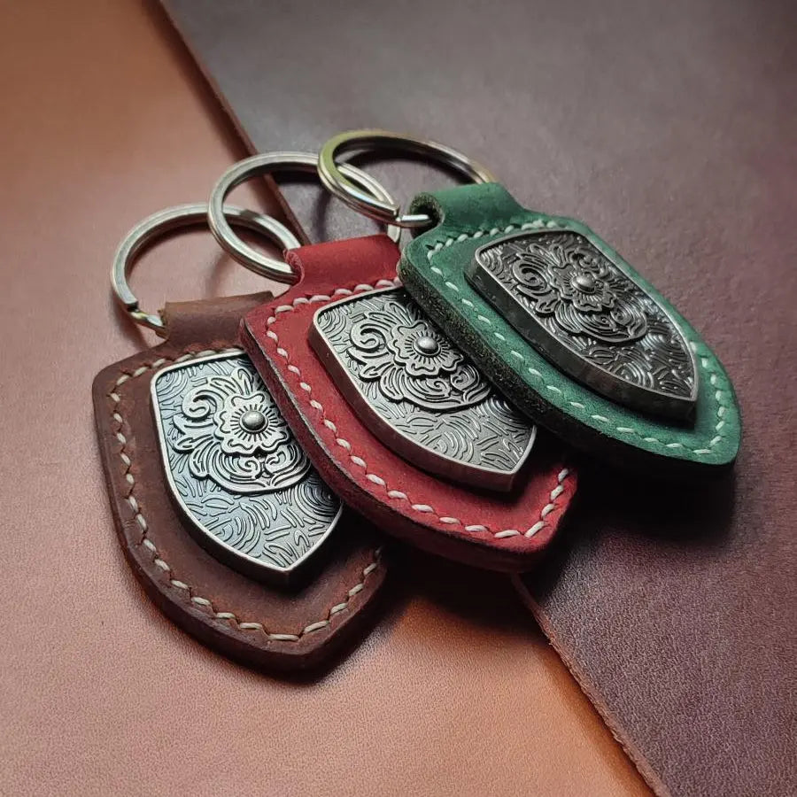 Porte-clés en cuir Cuir & Matière